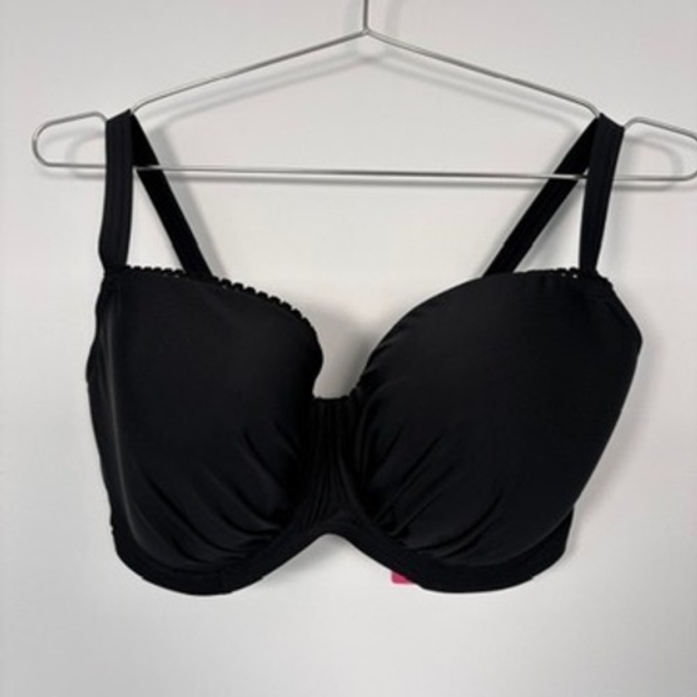NWT Curvy Kate Womens Jetty Balcony Bikini Top 32H Black Underwire CS3511 Vacay